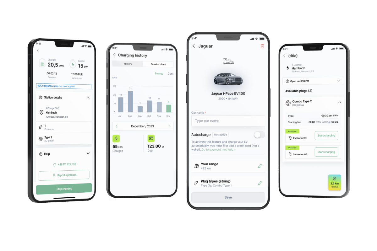 Szybkie stacje ładowania IECharge